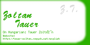 zoltan tauer business card